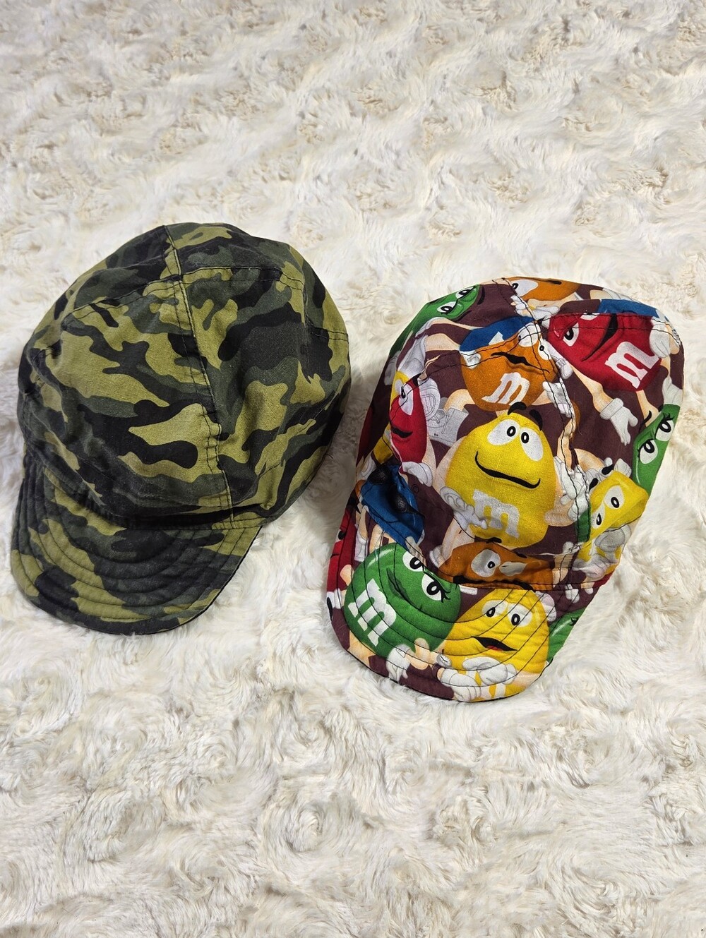 Welding Caps - Set Of Two Camo & M&Ms Soft Lightweight Cotton Caps